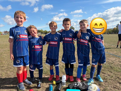 Ottershaw Junior Football Club's new Under-7s proudly show off their kit Ottershaw Junior Football Club's new Under-7s proudly show off their kit