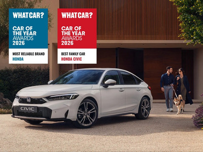 The Honda Civic with 2026 Whatcar Awards The Honda Civic with 2026 Whatcar Awards
