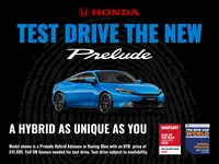 Image showing Prelude with text - Test Drive the New Prelude a hybrid as unique as you