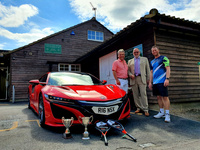 Richard Roberts of Trident Honda with Andrew Kirby and Matt Trevail from Woking LTCC