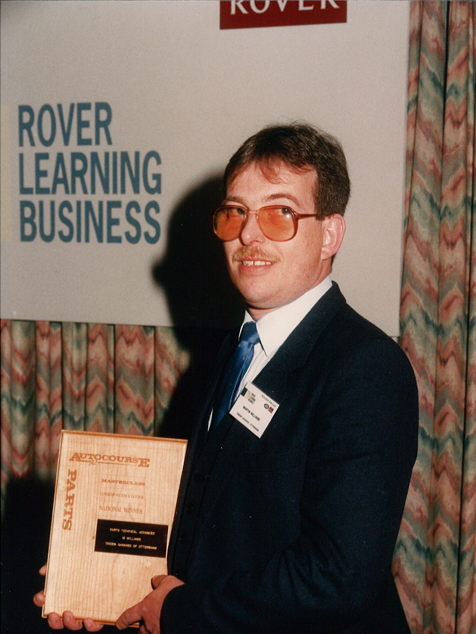 Martin wins 1991 Rover Parts Salesmanship Course