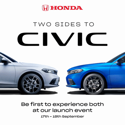 The two sides of Civic - be the first to experience both