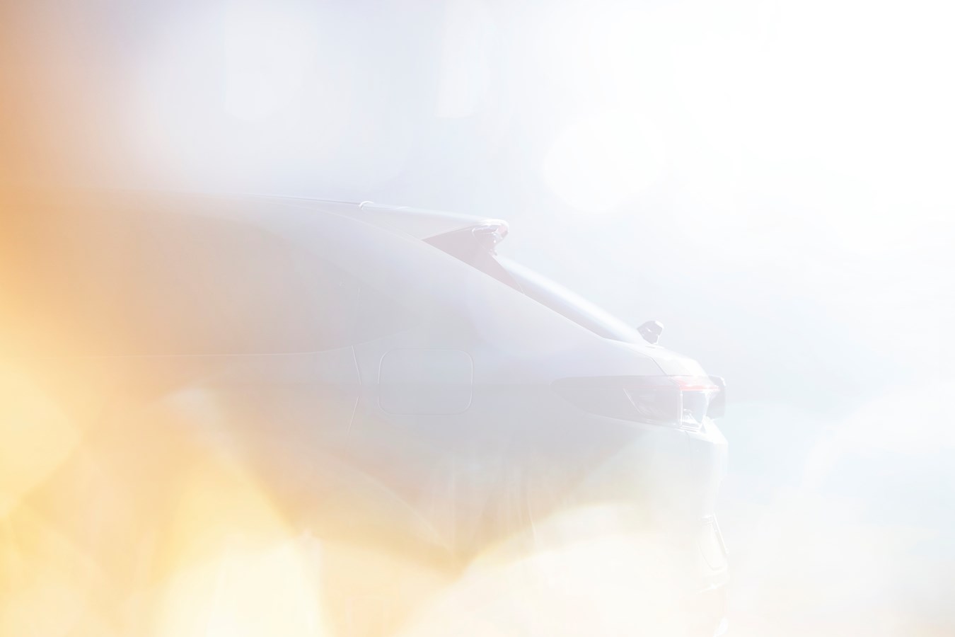 A silhouette of the back of the new 2021 Honda HR-V e-HEV