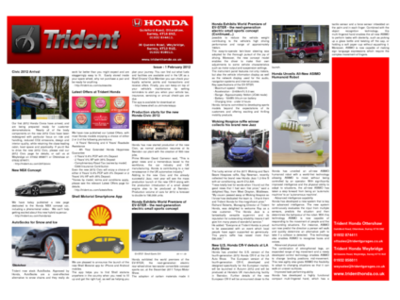 Trident Honda News - Newsletter