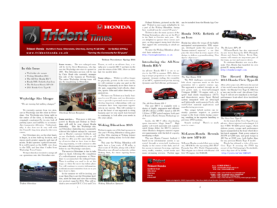 Trident Honda News - Newsletter