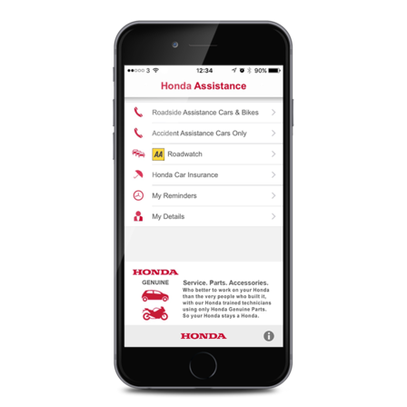 The Honda Breakdown Assistance App