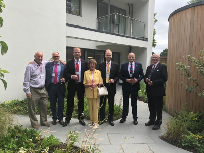 From left to right - Terry Smith, Richard, Mark, Valerie, Chris and James Roberts, and Tony Usher