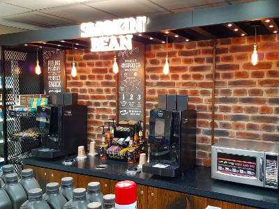 Our new Smokin' Bean coffee wall