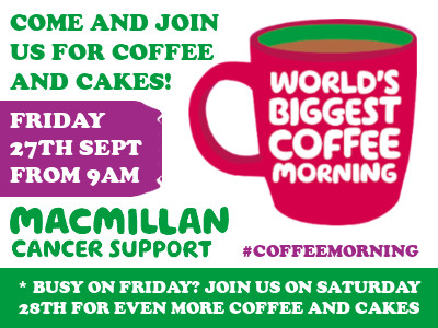Macmillan World's Biggest Coffee Morning