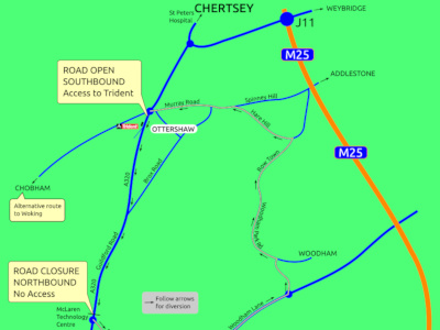 Emergency gas main road closures