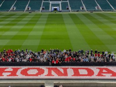 Honda UK sets Guinness World Record for largest rugby ball mosaic