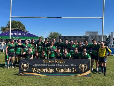 Weybridge Vandals Super 2s league and cup winners