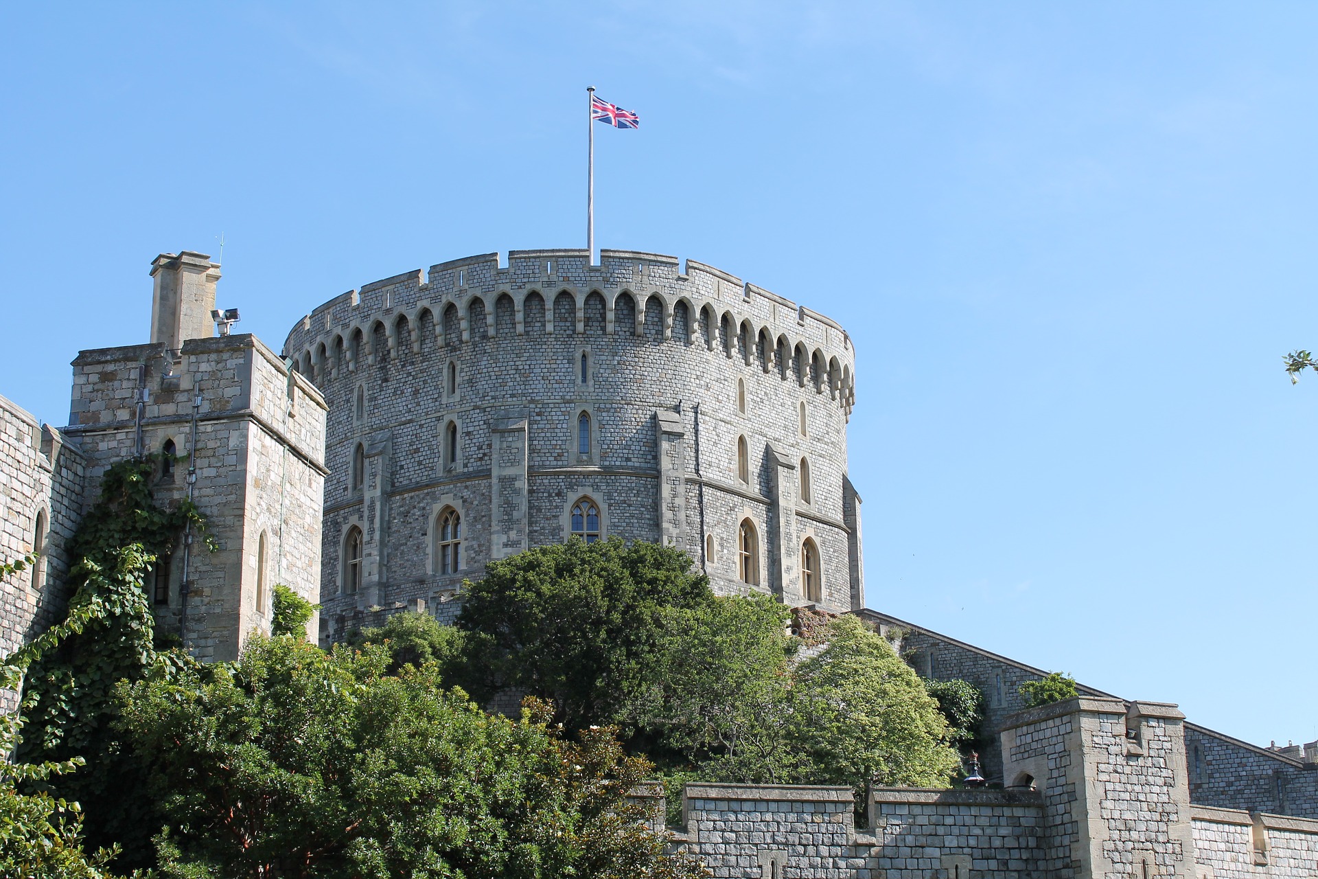 Windsor Castle with Union Flag Flying